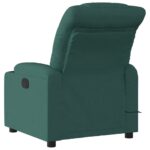 Fauteuil inclinable de massage vert foncé tissu – Image 2