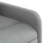 Fauteuil inclinable de massage gris clair tissu – Image 7