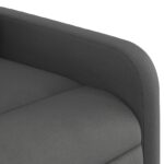 Fauteuil inclinable de massage gris foncé tissu – Image 7