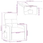 Fauteuil inclinable de massage noir tissu – Image 10