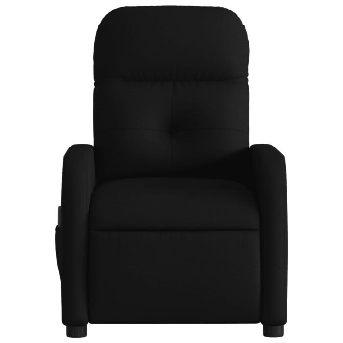 Fauteuil inclinable de massage noir tissu – Image 5