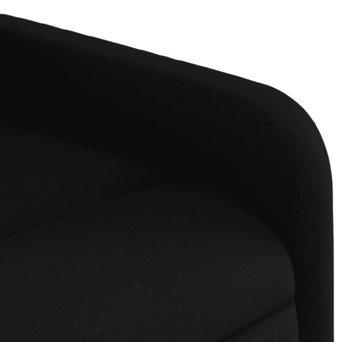 Fauteuil inclinable de massage noir tissu – Image 7