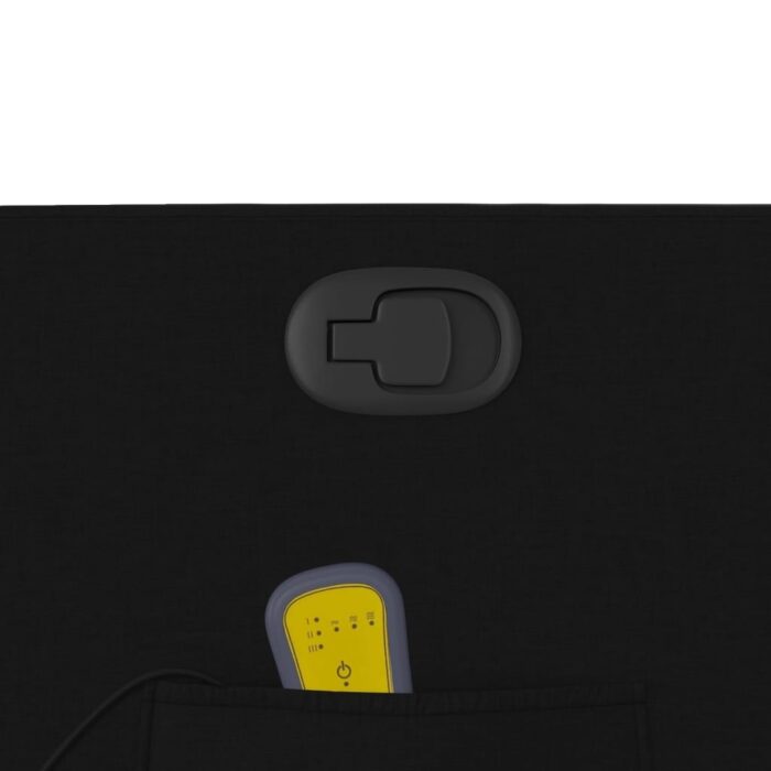 Fauteuil inclinable de massage noir tissu – Image 8