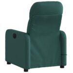 Fauteuil inclinable de massage vert foncé tissu – Image 2