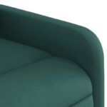 Fauteuil inclinable de massage vert foncé tissu – Image 7