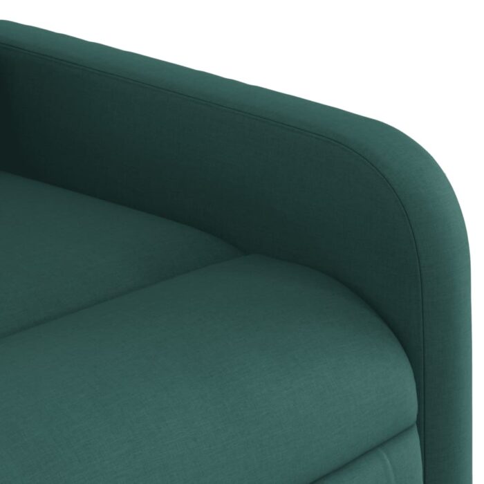 Fauteuil inclinable de massage vert foncé tissu – Image 7