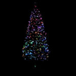 Sapin de Noël artificiel avec support vert 180 cm fibre optique – Image 3