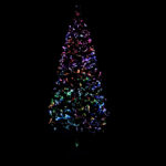 Sapin de Noël artificiel avec support vert 210 cm fibre optique – Image 3
