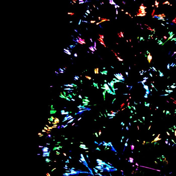 Sapin de Noël artificiel avec support vert 210 cm fibre optique – Image 5