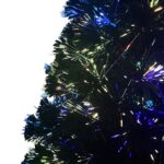 Sapin de Noël artificiel avec support vert 210 cm fibre optique – Image 6