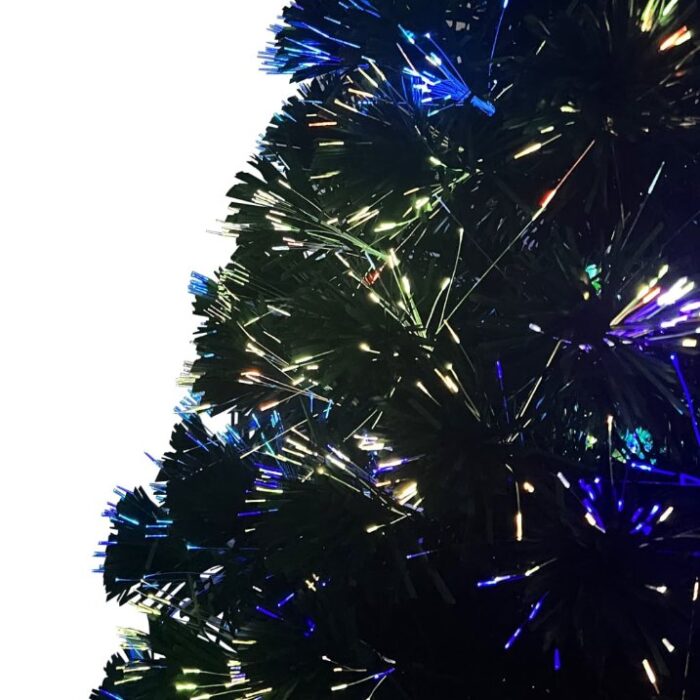 Sapin de Noël artificiel avec support vert 210 cm fibre optique – Image 6