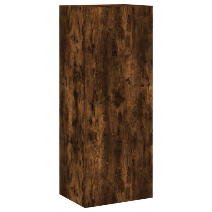 Unités murales TV 5 pcs chêne fumé bois d'ingénierie – Image 5
