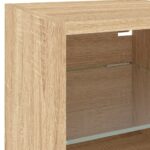 Unités murales TV avec LED 8 pcs chêne sonoma bois d'ingénierie – Image 7