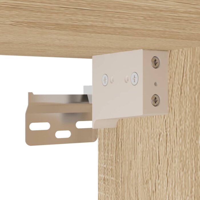Unités murales TV avec LED 8 pcs chêne sonoma bois d'ingénierie – Image 9