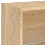 Unités murales TV avec LED 5 pcs chêne sonoma bois d'ingénierie – Image 10