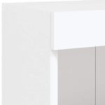 Unités murales TV avec LED 5 pcs blanc bois d'ingénierie – Image 9