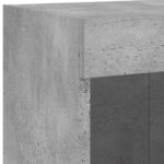 Unités murales TV avec LED 5 pcs gris béton bois d'ingénierie – Image 9