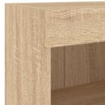 Unités murales TV avec LED 5 pcs chêne sonoma bois d'ingénierie – Image 9