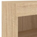 Unités murales TV avec LED 5 pcs chêne sonoma bois d'ingénierie – Image 10
