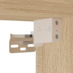 Unités murales TV avec LED 5 pcs chêne sonoma bois d'ingénierie – Image 12