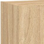 Unités murales TV avec LED 5 pcs chêne sonoma bois d'ingénierie – Image 9