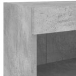 Unités murales TV avec LED 5 pcs gris béton bois d'ingénierie – Image 10