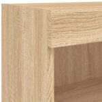 Ensemble de meubles TV muraux 7pcs et lumières LED chêne sonoma – Image 10