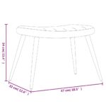 Chaise de relaxation avec tabouret Jaune moutarde Velours – Image 10