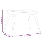 Chaise de relaxation avec tabouret Bleu Velours – Image 10