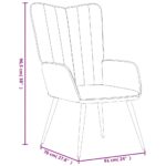 Chaise de relaxation avec tabouret Bleu Velours – Image 9