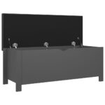 Boîte de rangement avec coussin gris 105x40x45 cm – Image 2