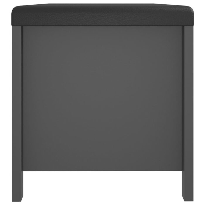 Boîte de rangement avec coussin gris 105x40x45 cm – Image 4