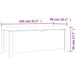 Boîte de rangement avec coussin gris 105x40x45 cm – Image 5