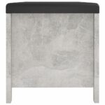 Boîte de rangement avec coussin gris béton 105x40x45 cm – Image 4