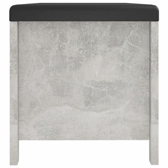 Boîte de rangement avec coussin gris béton 105x40x45 cm – Image 4