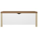 Boîte de rangement et coussin blanc et chêne sonoma 105x40x45cm – Image 3