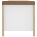 Boîte de rangement et coussin blanc et chêne sonoma 105x40x45cm – Image 4