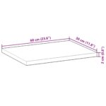 Étagères flottantes 2 pcs 60x30x2 cm acacia massif non traité – Image 7