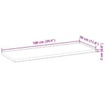 Étagères flottantes 3 pcs 100x30x2 cm acacia massif non traité – Image 7