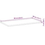 Étagères flottantes 3 pcs 60x40x2 cm acacia massif non traité – Image 7