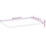 Dessus de bureau non traité 80x50x2 cm bois d'acacia massif – Image 8