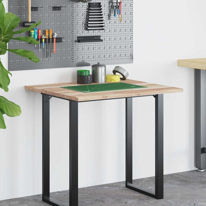 Dessus de bureau non traité 80x60x2 cm bois d'acacia massif – Image 2