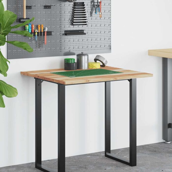 Dessus de bureau fini à l'huile 80x60x2 cm bois d'acacia massif – Image 2