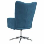 Chaise de relaxation Bleu Velours – Image 3