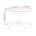 Chaise de relaxation avec tabouret Vert foncé Velours – Image 10