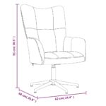 Chaise de relaxation avec tabouret Vert foncé Velours – Image 9