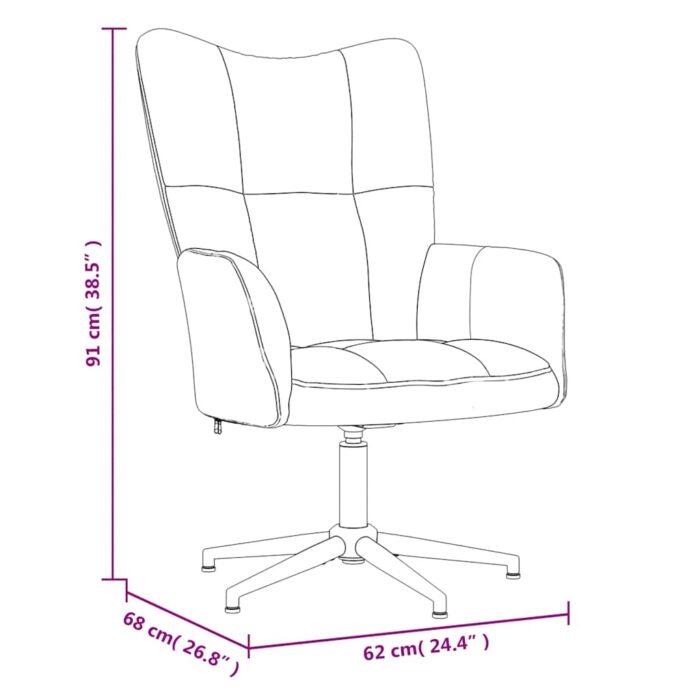 Chaise de relaxation avec tabouret Vert foncé Velours – Image 9