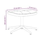 Chaise de relaxation avec tabouret Bleu Velours – Image 10