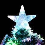 Arbre de Noël pré-éclairé vert et blanc 64 cm fibre optique – Image 3