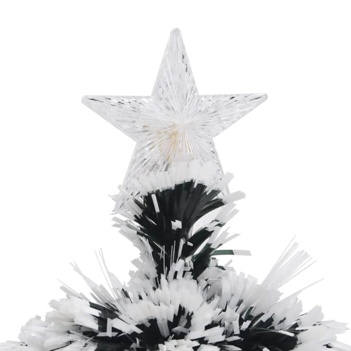 Arbre de Noël pré-éclairé vert et blanc 64 cm fibre optique – Image 4